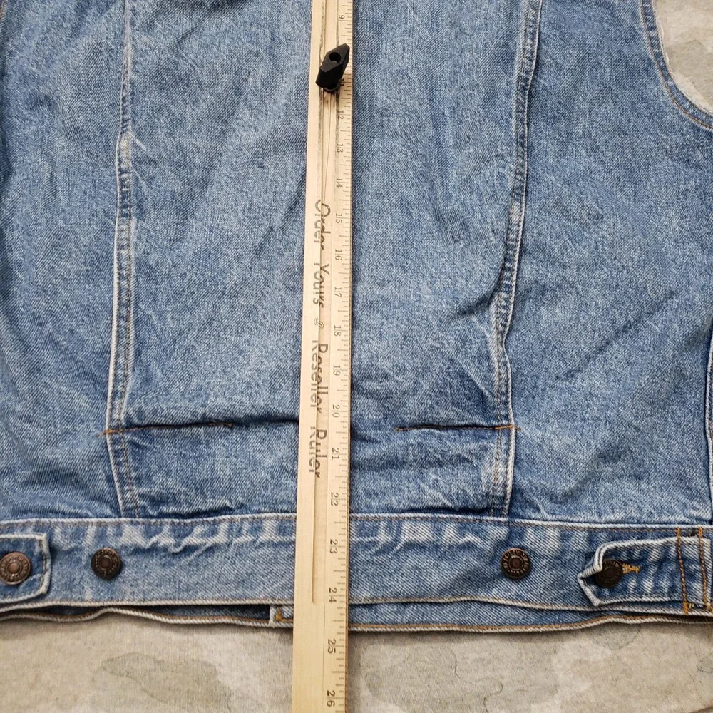 VTG Levi's Vest Mens Medium Blue Trucker Biker Denim Medium Wash 80s